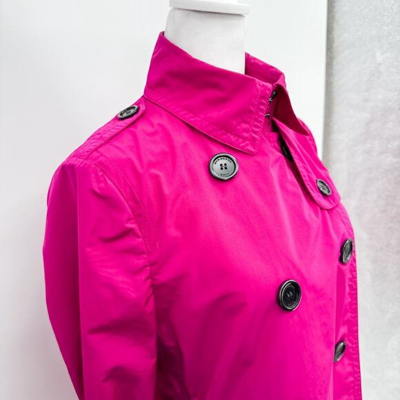 Burberry Trench Chelsea Kensington Short Belt Jacket Coat Sandringham Pink 8/6 - Picture 13 of 14